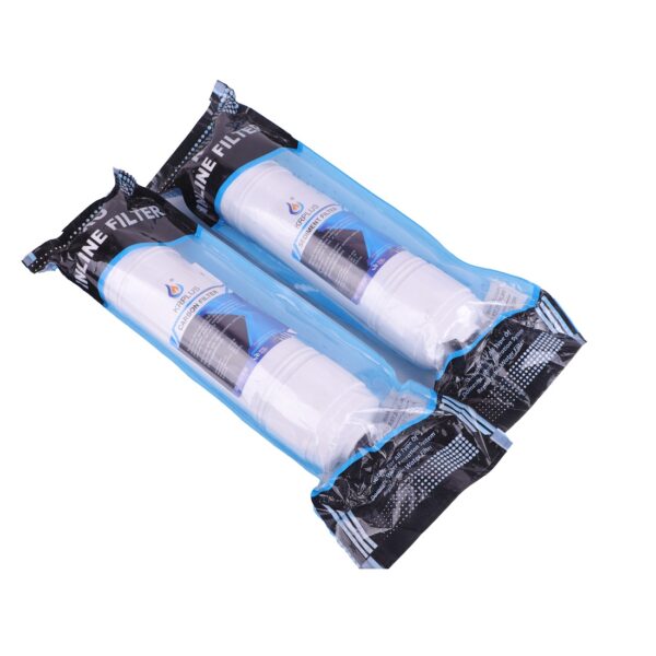 rillsro pre carbon and sediment filter with 4 push fit elbow connector | inline filter set for all types ro water purifier (10 inch, pack of 2)