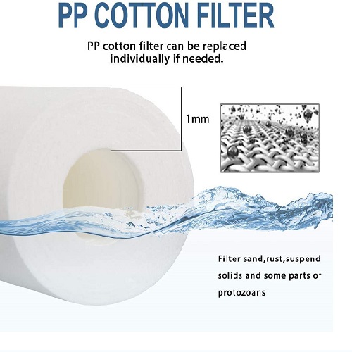 rillsro 10.25 inch spun filter for pure it ro+mf+uv water purifier, 120 gram (pack of 4)