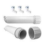 rillsro ro inline filter sediment filter + pre carbon filter with 80 gpd membrane works up to 2000 tds, spun filter, membrane housing, flow restrictor 450, 5 mtr ro pipe, & connectors suitable for all types of water purifier (pack of 12)