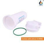 rillsro pre filter housing food grade material pp housing, pp spun filter, 2 m 3/8″ (10 mm) pipe tube, spanner, teflon tape, 3/8″ (10 mm) elbow – 2 pieces compatible with kent ro water purifier (white)