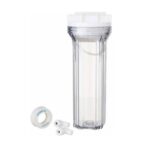 rillsro 10 inch pre filter transparent housing for water purifier, 1/4 inch inlet (semi tpt)
