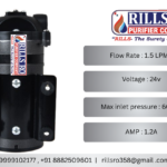 krplus® water purifier ro booster pump 100 gpd with 2 years warranty (24v, black)